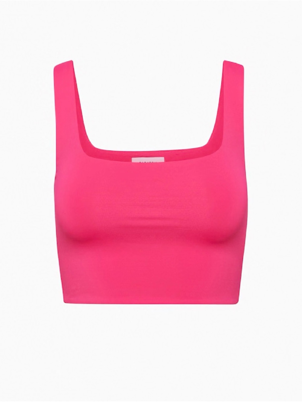 Babaton Square-Neck Seamless Crop Tank - Hot Pink